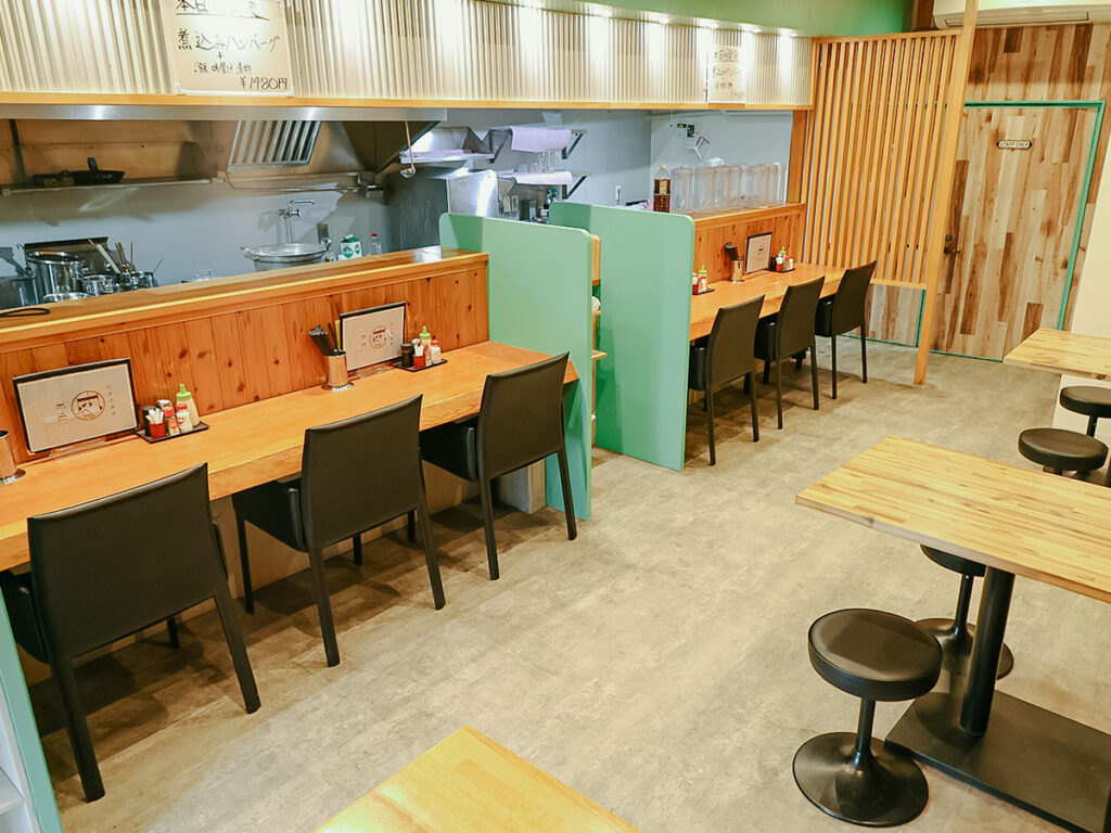 清潔感のある店内